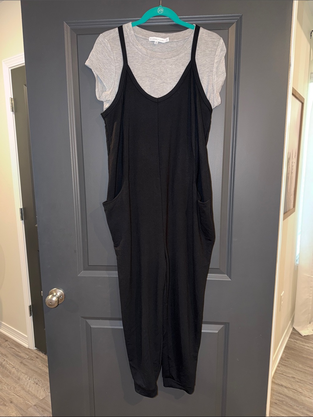 Sincerely Jules Black Sleeveless Slouchy Jumpsuit with Pockets